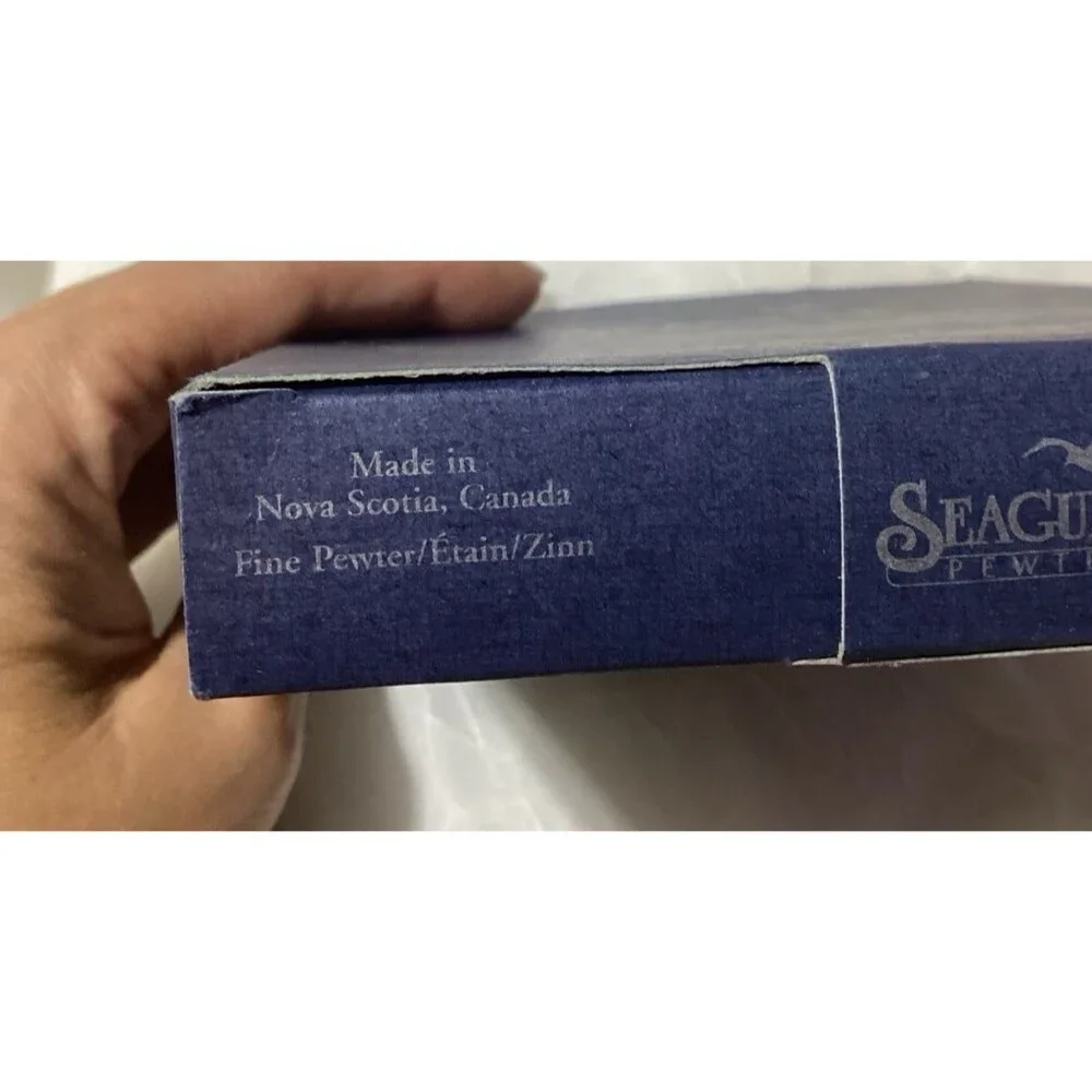 SEAGULL Fine Pewter Mini Floral Picture Frame with Stand New in Box Signed
